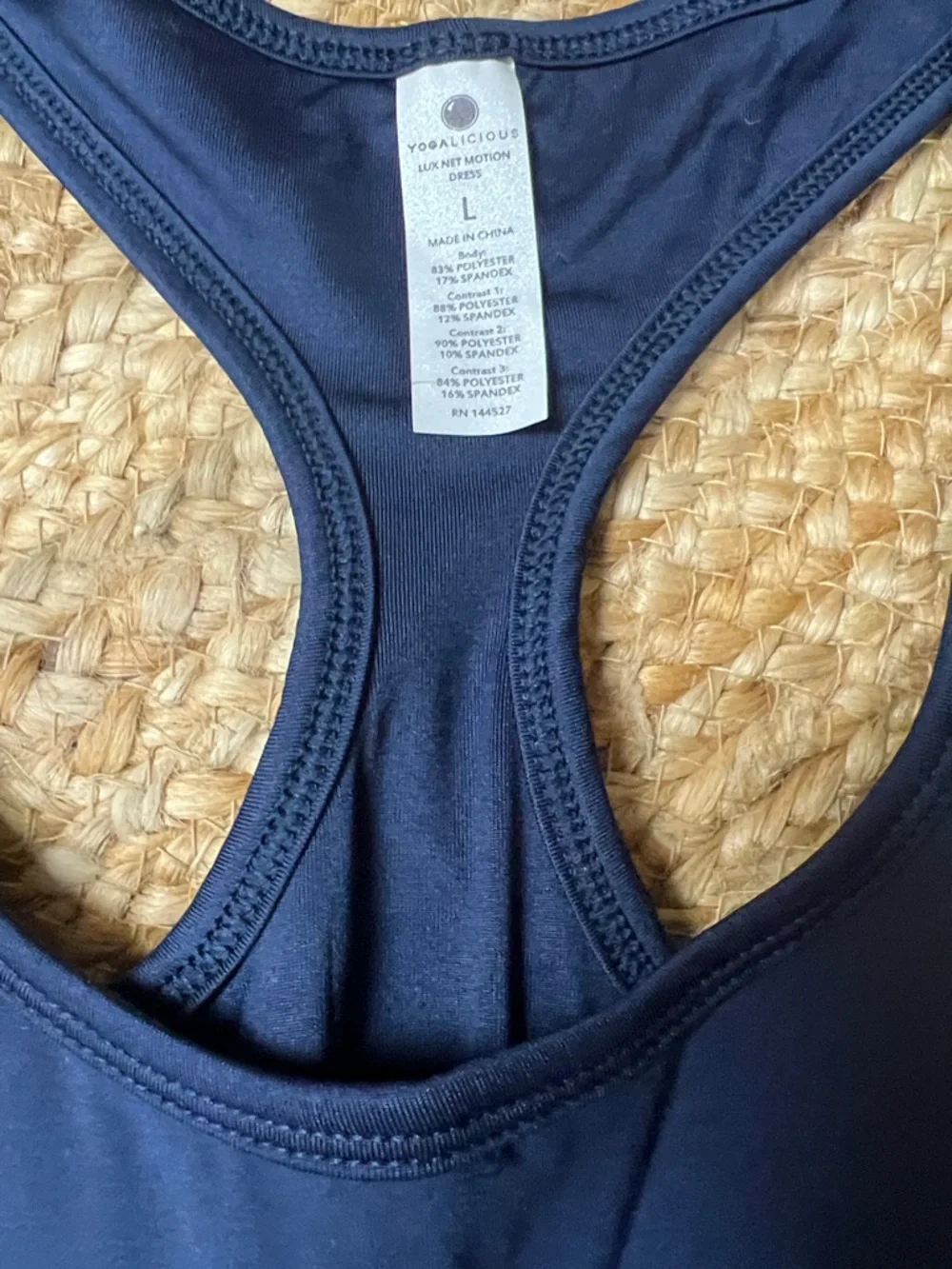 Yogalicious Navy Pleated Racerback Tennis Dress - Picture 3 of 5